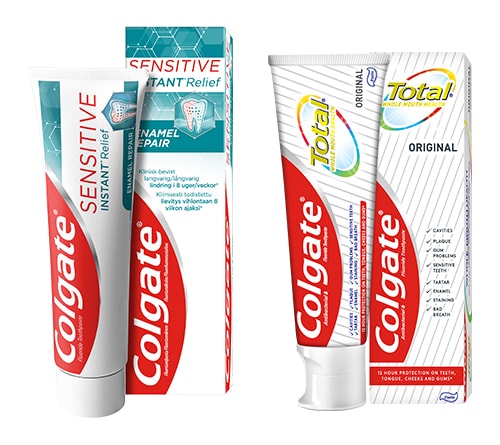 Colgate® SENSITIVE INSTANT Relief-tandpasta - Colgate® Total®-tandpasta